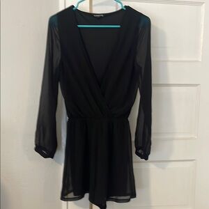Elegant Black Wrap Dress